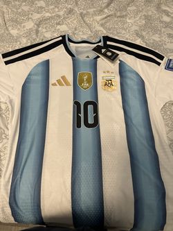 NEW Argentina Lionel Messi #10 Home Jersey XL – 2022 World Cup Champions (Adidas)