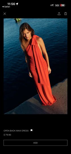 Brand New Zara Open Back Maxi Dress