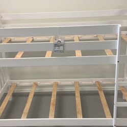 Brand New White Wood Twin Bunk Bed