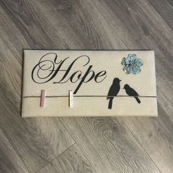 Hope Wall Art With Clothes Pins