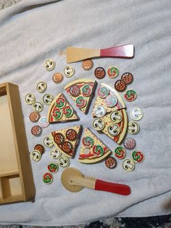 Pizza Party play food Wooden/Velcro