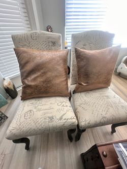 Chairs with plush pillows