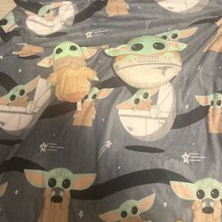 Baby Yoda Blanket, Pillow, And Stuffed Animal