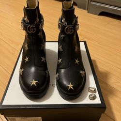Gucci Bee Star Embroidered Belt Ankle Boots for Sale in La Canada Flt CA OfferUp