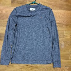 Hollister Men’s Charcoal Grey Long Sleeve Shirt Size Large Preppy College