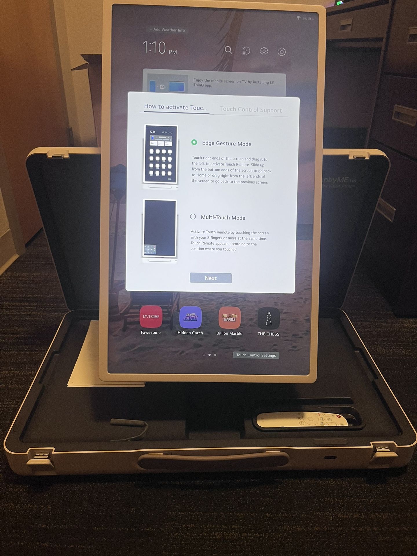 LG StanbyME Go 27” Portable Smart Touch Screen TV – Brand New, Never Used