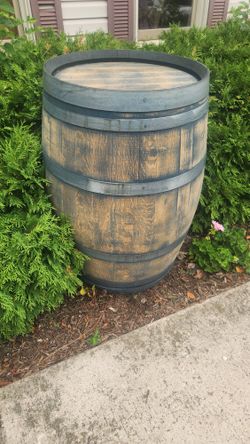 large rustic barrel table 71' wide . Party table here!!