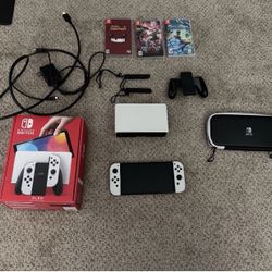 🔥Great Condition Switch Oled Console Bundle With Games Working Perfectly And Controller 