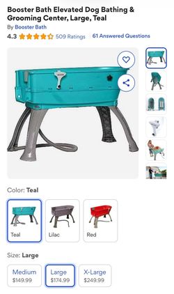 Booster Bath Elevated Dog Bathing & Grooming Table Combo– Large