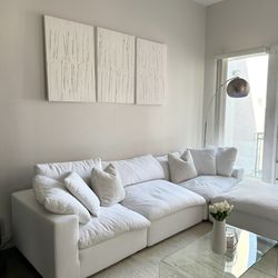 Cloud Couch Dupe (4- Piece Sectional Sofa Set White) $300 OBO