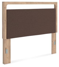 Kinlanni Tan/Brown Queen UPH Panel Headboard (Online Special Price)