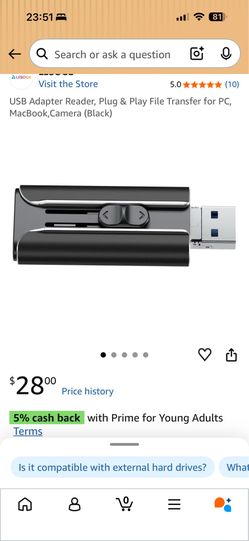 Usb reader.