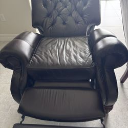 Burgundy Tufted Recliner
