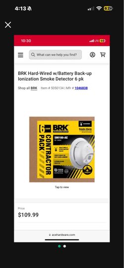 6pk BRK Smoke alarms