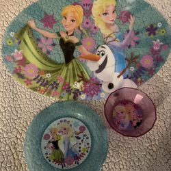 Anna and Elsa Plate Set 