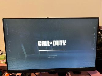 BenQ 24” 1080p IPS Monitor + White Floating Monitor Arm — $90