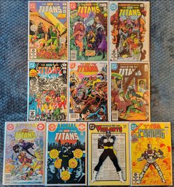 New Teen Titans Key Lot (10) 1st Blackfire 23,  Cyborg 1, Vigilante 1, VF Run
