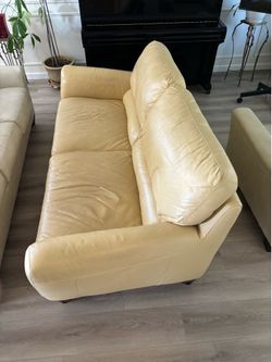 All leather sofa for 3 person.