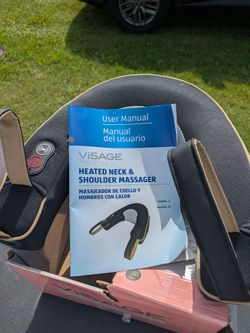 Heated neck massager