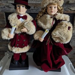 Vintage 26" Motion Christmas Doll, Set Of Two, Like new condition. 