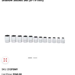 Snap On 3/8 Standard Shallow Sockets