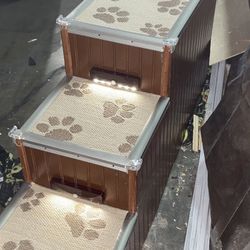 Custom Made Dog Stairs With Motion Night Lights