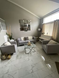 Modern Light Grey Couches 