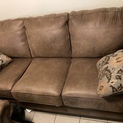 New Leather Sofa-Full-size.  Plus Love Seat 