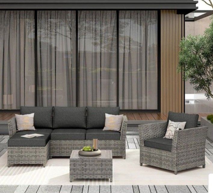 High Quality Fully Assembled Patio Furniture Set In The Box Deep Seating Cushions Outdoor Patio Furniture Patio Set Patio Couch ππ