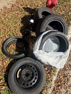5 Used Premium Brand Used Tires + Spare Tire & Wheel