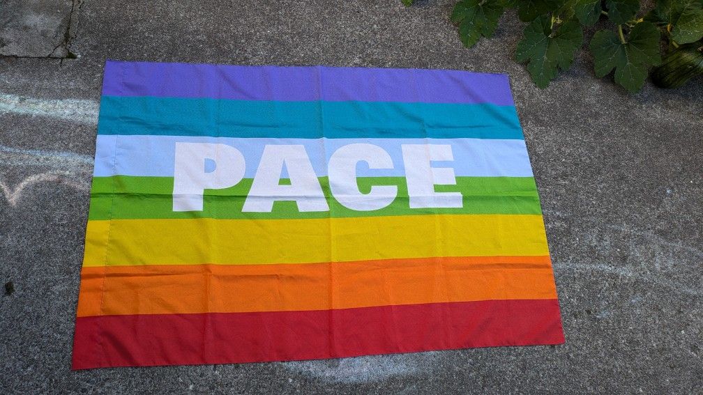 Large Italian Peace Flag