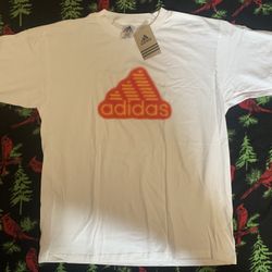 Vintage 90’s Adidas Thick Print Shirt Sz L NWT Made In USA