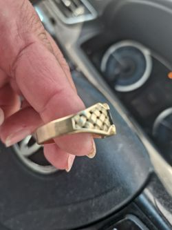 Mens ring with onyx