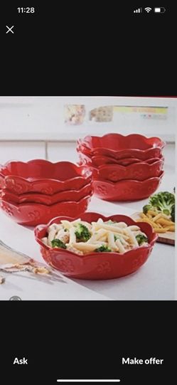 8 Platos Hondos Ruby Princeshouse 