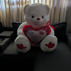 TALKING 31" VALENTINES PLUSH TEDDY BEAR 