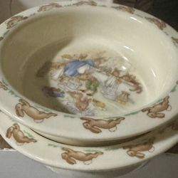 Two 1930s Bunnykins Royal Doulton Bowls