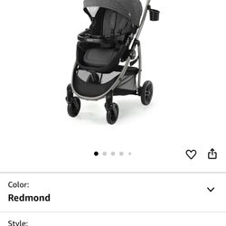 Graco Redmond Modes Pramette Stroller, 3-in-1 Convertible: Car Seat Carrier, Infant Pramette to Toddler Stroller with Reversible Seat and One-hand Fol