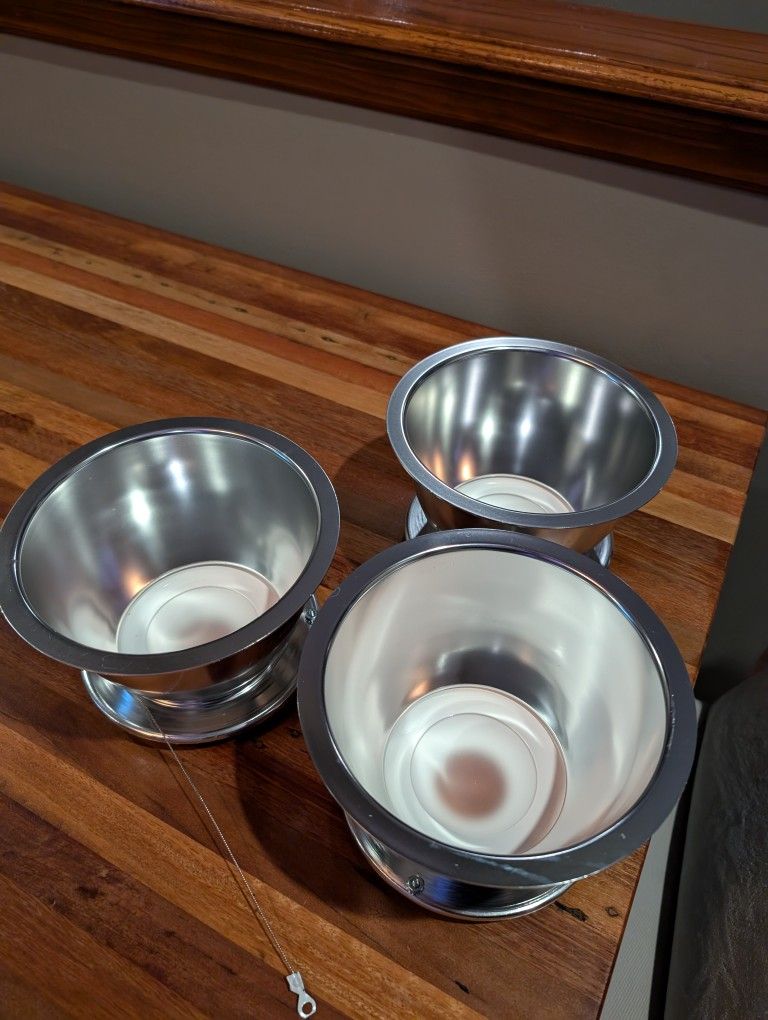 Spun Aluminum Light Reflectors 7" x 4" New