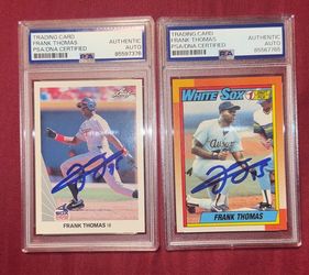 Frank Thomas PSA/DNA Certified Autographed Cards Lot of 2