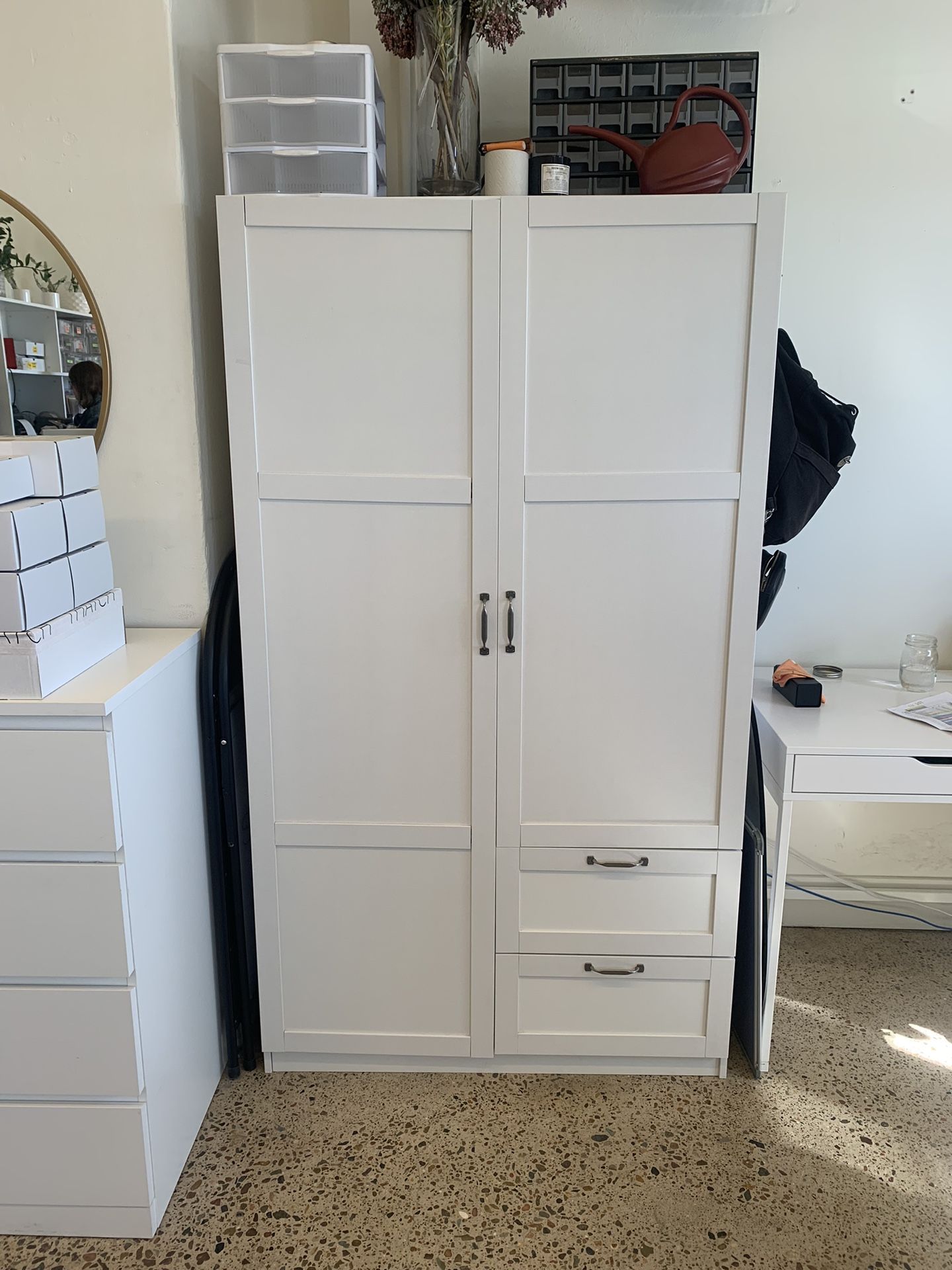 White Wardrobe Closet Cabinet - Wayfair