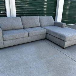 FREE DELIVERY | Grey L Sectional Sofa 