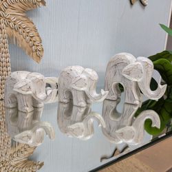 Wooden Elephant Set Of 3 