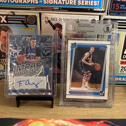 Franz Wagner Impact Impressions Auto + Franz Wagner On Card Gold Parallel Auto Authenticated By Beckett