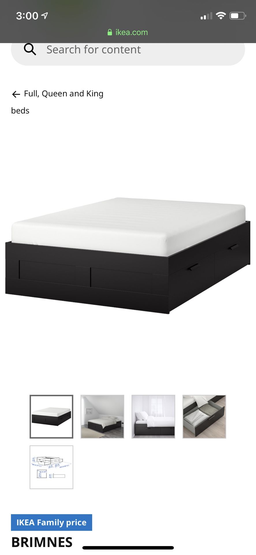 IKEA queen bed frame