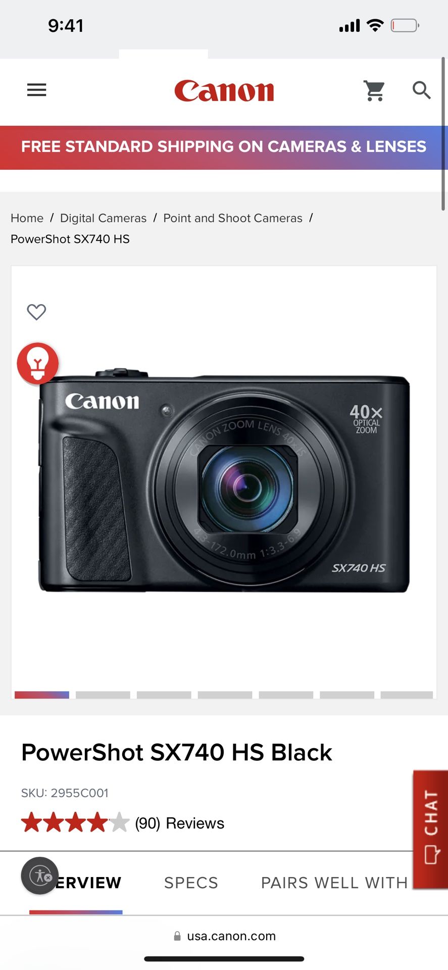 Canon Powershot SX740 HS Black
