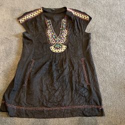 Black Nenette Lepore Silk Tunic