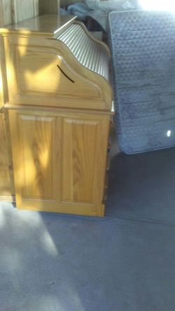 Oak shelves. Oak desk