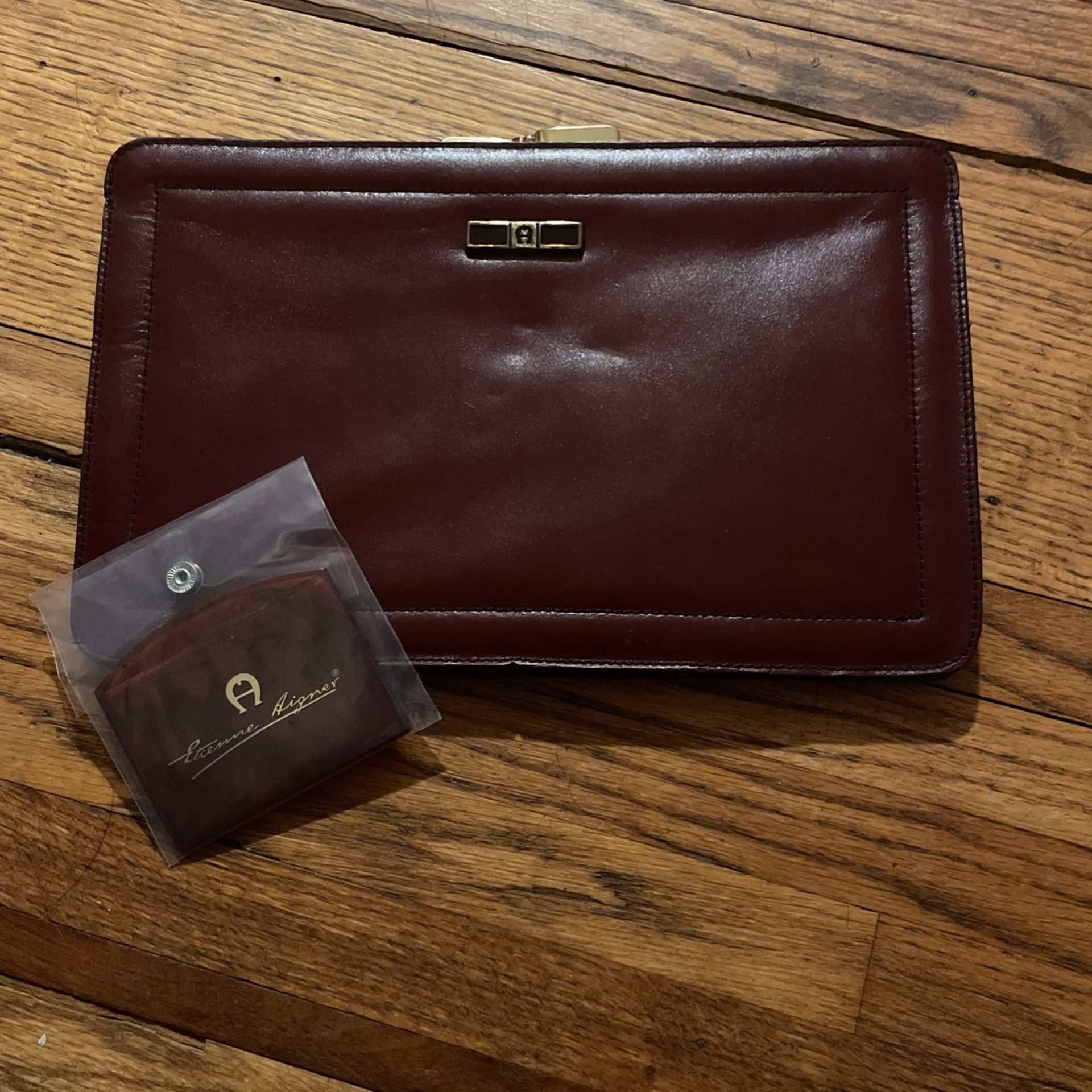 Etienne Aigner Leather Clutch