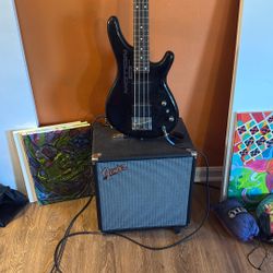 Bass Guitar and Amplifer