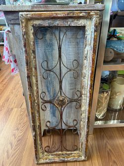 Farmhouse wood & metal wall decor 12 x 30